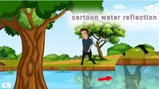 How to create character water shadow reflection animated cartoon video 4k