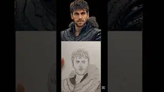 Tried to Draw Orhan bey from Kurulus osman || Don't laugh 🤭 #kurulusosman #orhanbey #drawing #shorts