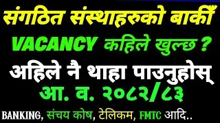 संगठित संस्थाहरुको बिज्ञापन कहिले हुन्छ ? | Banking Vacancy 2082 | Telecome Vacancy | Fmtc Vacancy