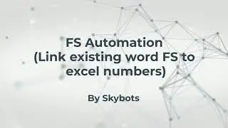 FS automation (link excel to word)