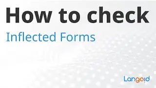 How to check Inflected Forms | Langoid