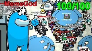 Among us but it's 100 PLAYERS