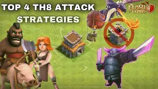 Top 4 Best TH 8 Attack Strategies (without cc troops)