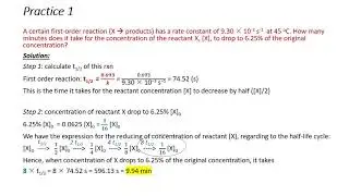 Half-life of first and second order reactions