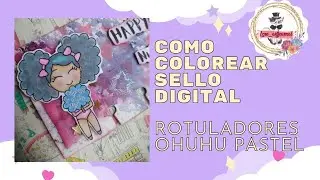 COMO COLOREAR sellos digitales ✨con  rotuladores ohuhu