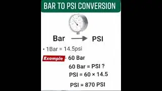 How to do BAR to PSI Conversion#Air conditioner#maths#@S.R.electric