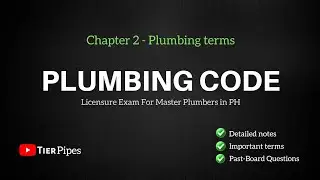 Plumbing Code - Plumbing terms (Chapter 2) | Past-board questions