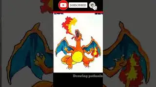 Charizard Drawing🔥🔥🔥🔥 || water colour tutorial easy। #shorts #youtubeshorts #shortvideo #art
