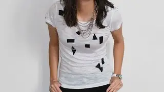 Make a Chic Painted Geometric T-shirt - DIY Style - Guidecentral