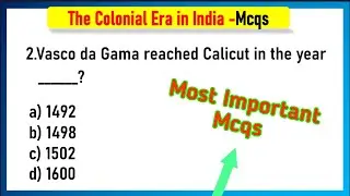 The Colonial Era in India mcq | MCQs-Chapter 4&ndash;The Colonial Era in India-Class 8 social science