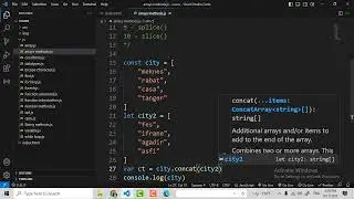 أساسيات البرمجة بلغة  #javascript الدرس 21   التعامل مع المصفوفات الجزء 2array methods