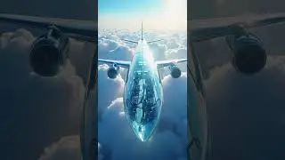 Transparent airplane above the clouds #dubailife #uae #travel #airoplane #aviation #uae #emirates