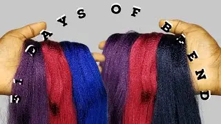 COLOUR BLUE PURPLE AND BURGUNDY HAIR BLEND | DIY CUSTOM  COLOUR  BLEND TUTORIAL | 31 DAYS OF BLEND