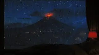 Cozy Cabin Night Atmosphere | Rain Sounds and Mountain Storm