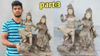 Shiv Parvati Idol making ( part-3) How To Make Shiv Durga murti 