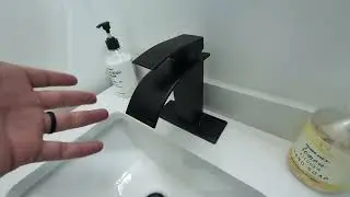 VOTON Black Bathroom Faucets Modern Waterfall Bathroom Sink Faucet Review