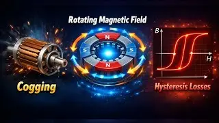 Cogging, Crawling & Rotating Magnetic Field Explained | Hysteresis Losses | Induction Motor