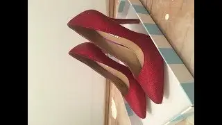 How To Make Ruby Red Shoes Wizard of Oz Theme DIY Bridal Shower Dorothy High Heels Sparkle Pumps