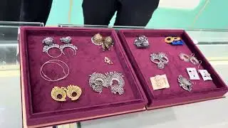 Diamond earrings and silver ring vangiyachi giva jewellery at Pondicherry 0% wastage la