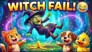 This Witch Trapped Them… Then Slipped on a Banana 🍌😂