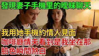 發現妻子手機里的曖昧聊天，我用她手機約情人見面，咖啡廳里情夫看到是我坐在那裡，臉色瞬間煞白【反轉情緣】#婚姻反转#冷静复仇#情感故事#夫妻#都市情感#职场情缘#短篇故事