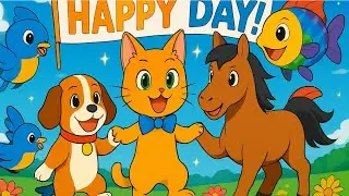Happy Day &ndash; Fun Animal Song for Kids by Wisdom Academy