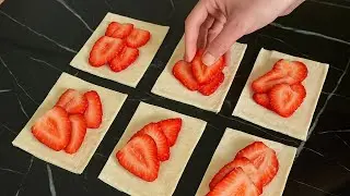 Das perfekte Dessert mit Bl&auml;tterteig und Erdbeeren &ndash; meine G&auml;ste waren begeistert! Ganz ohne Zucker!
