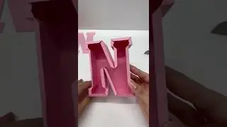 Custom 3D cardstock letters 🎀 #partydecor