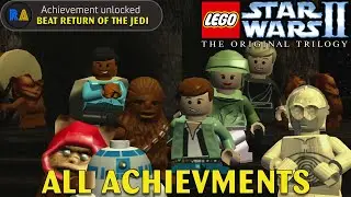 Getting EVERY Achievement in Lego Star Wars 2: The Original Trilogy LIVE!!