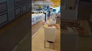 02.01.2026 робот-кот помогает собирать посуду в ресторане в Мадриде gato robot