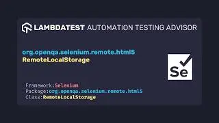 org openqa selenium remote html5  RemoteLocalStorage with examples