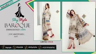 Baroque Printed Lawn | Pakistani Branded Dress 2022 | #ShyStyle | Summer Collection | #shoppingvlog