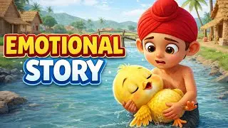 Gollu Ne Chiku Chikan Ki Jaan Bachai 😢 | Emotional Punjabi Kids Story
