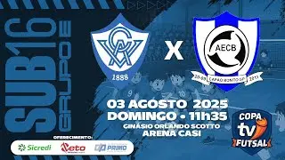 AO VIVO | Ven&acirc;ncio Ayres X AECB | Copa TVItap&ecirc; 2025 &ndash; SUB16 | GRP E