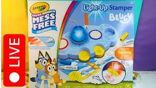 BLUEY Toys! Unboxing Crayola Color Wonder Mess Free Light-Up Stamper Set