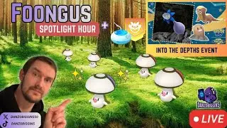Foongus Spotlight Hour & Into the Depths Event on Pokémon GO - LIVE! ⚡