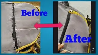 School Bag Me Chain Kaise Lagaye. Easy School Bag Zip Stiching Tutorial. @AsanSelai.#stiching.#Zip.
