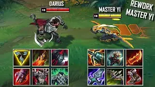 REWORK MASTER YI vs DARIUS FULL BUILD FIGHTS & Best Moments!