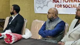 Amp National Head Co-Ordination Team Mr. Farooque Addressing the gathering at Media Plus, Hyderabad.