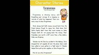 Character stories || Forgiveness || Short stories