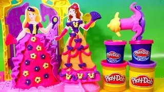 &hearts; Play Doh Plus &hearts; Design a Dress Boutique Set Disney Princess Rapunzel and Belle Hasbro