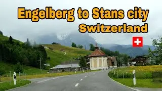 Switzerland early summer 2021 Driving from Engelberg to Stans capital city of the canton Nidwalden.