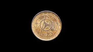How look Czech Republic 10 Crowns 2000 year? Rare coin 4K Clip