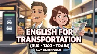 Английский для обозначения транспорта: автобус, такси, поезд | Подкаст Slow English | Практика ау...