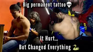 10 Hours of Pain for One Tattoo 😅 | Snake Tattoo Reveal 🐍 | Fitness Motivation Vlog #kristhetics 