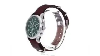 Timex Weekender Chrono Oversize Leather Slip-Thru Strap  SKU:8783474