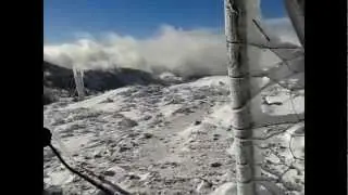 Refugio Miramundos durante la ciclogénesis explosiva (Sierra Magina)