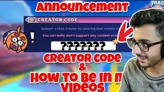CREATOR CODE REVEALE & HOW TO BE IN MY VIDEOS | FRAG GAMING