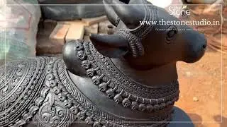 Nandi Statue for Temple 3 Feet, www.thestonestudio.in