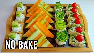 4 Easy No-Bake cold Party Appetizers (5 Minutes)